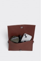ELENA ATHANASIOU City Girl Clutch Metallic Brown Καφέ Μεταλλιζέ Τσαντάκι