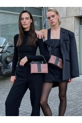 ELENA ATHANASIOU City Girl Clutch Metallic Brown Καφέ Μεταλλιζέ Τσαντάκι