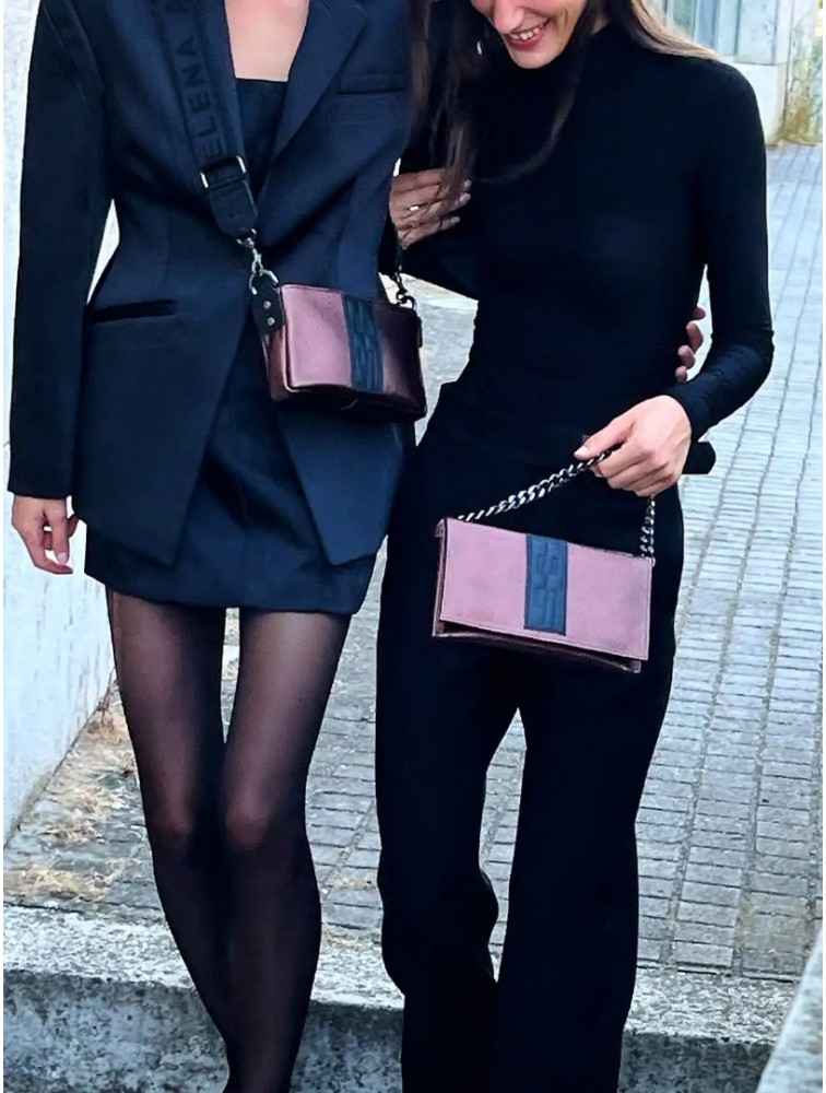 ELENA ATHANASIOU City Girl Clutch Metallic Brown Καφέ Μεταλλιζέ Τσαντάκι