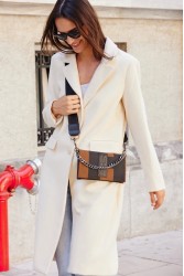 ELENA ATHANASIOU City Lady Clutch Logo Brown Καφέ Τσάντα με Λόγκο