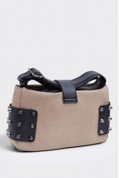 ELENA ATHANASIOU City Lady Clutch Suede Bag Beige Μπεζ Σουέντ Τσάντα