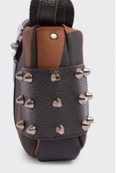 ELENA ATHANASIOU City Lady EA Clutch Logo Brown