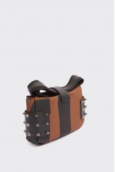 ELENA ATHANASIOU City Lady EA Clutch Logo Brown