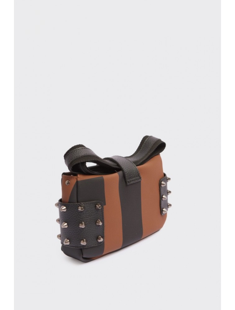ELENA ATHANASIOU City Lady EA Clutch Logo Brown