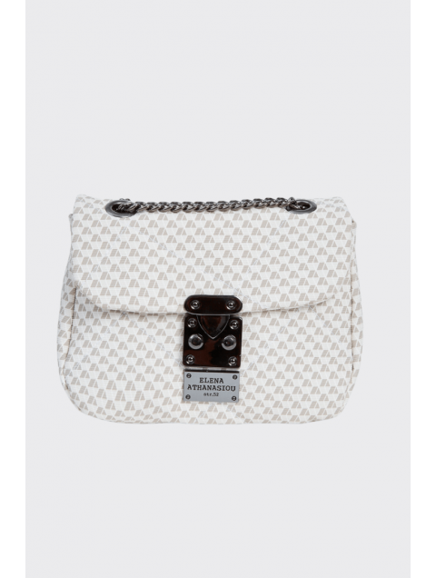 ELENA ATHANASIOU Cube Mini Bag White Λευκό τσαντάκι ώμου ELENA ATHANASIOU Cube Mini Bag White Λευκό τσαντάκι ώμου