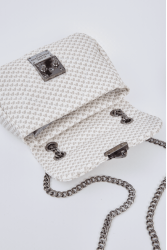 ELENA ATHANASIOU Cube Mini Bag White Λευκό τσαντάκι ώμου
