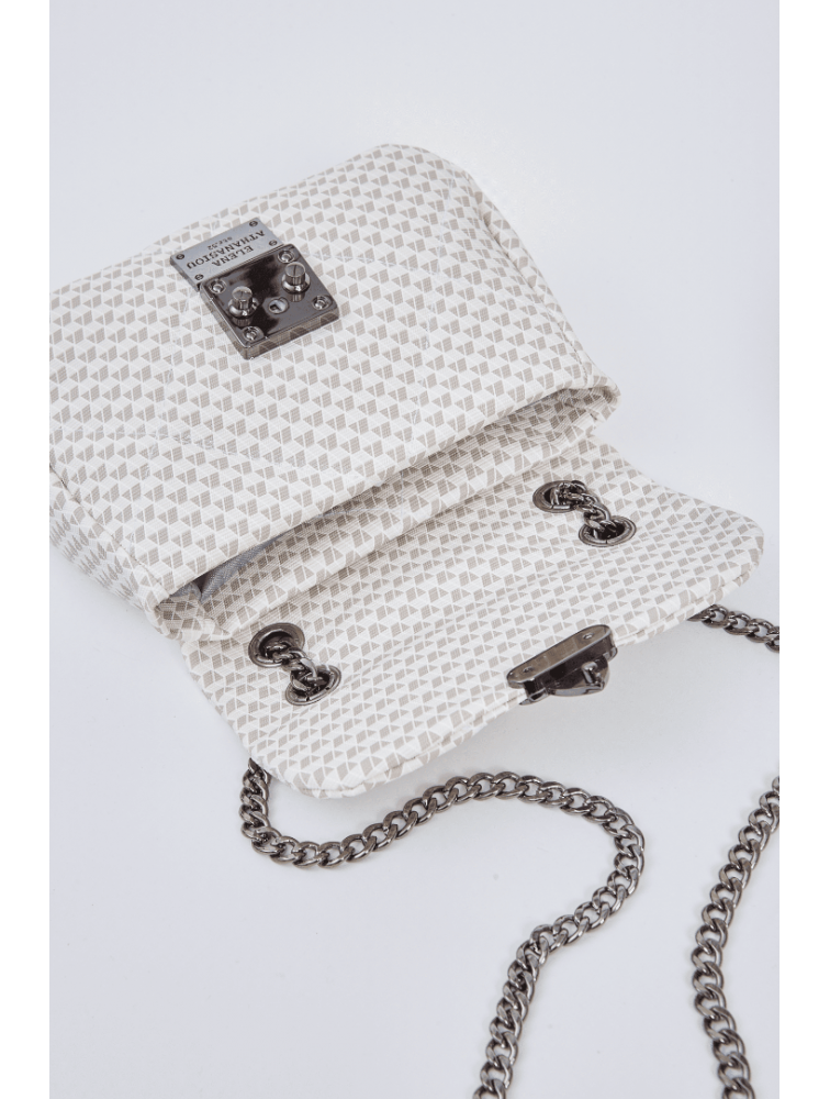 ELENA ATHANASIOU Cube Mini Bag White Λευκό τσαντάκι ώμου