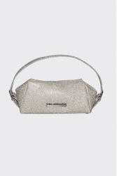ELENA ATHANASIOU Disco 90’s Baguette Silver Ασημί Γυναικείο Τσαντάκι Χειρός