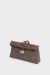 ELENA ATHANASIOU Downtown Lunchbag Croco Havana