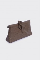 ELENA ATHANASIOU Downtown Lunchbag Croco Havana