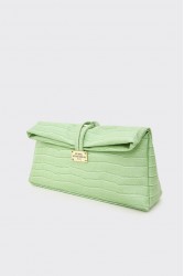 ELENA ATHANASIOU Downtown Lunchbag Croco Mint Κροκό Μέντα Τσαντάκι