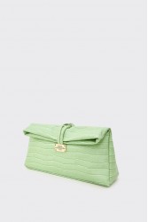 ELENA ATHANASIOU Downtown Lunchbag Croco Mint Κροκό Μέντα Τσαντάκι