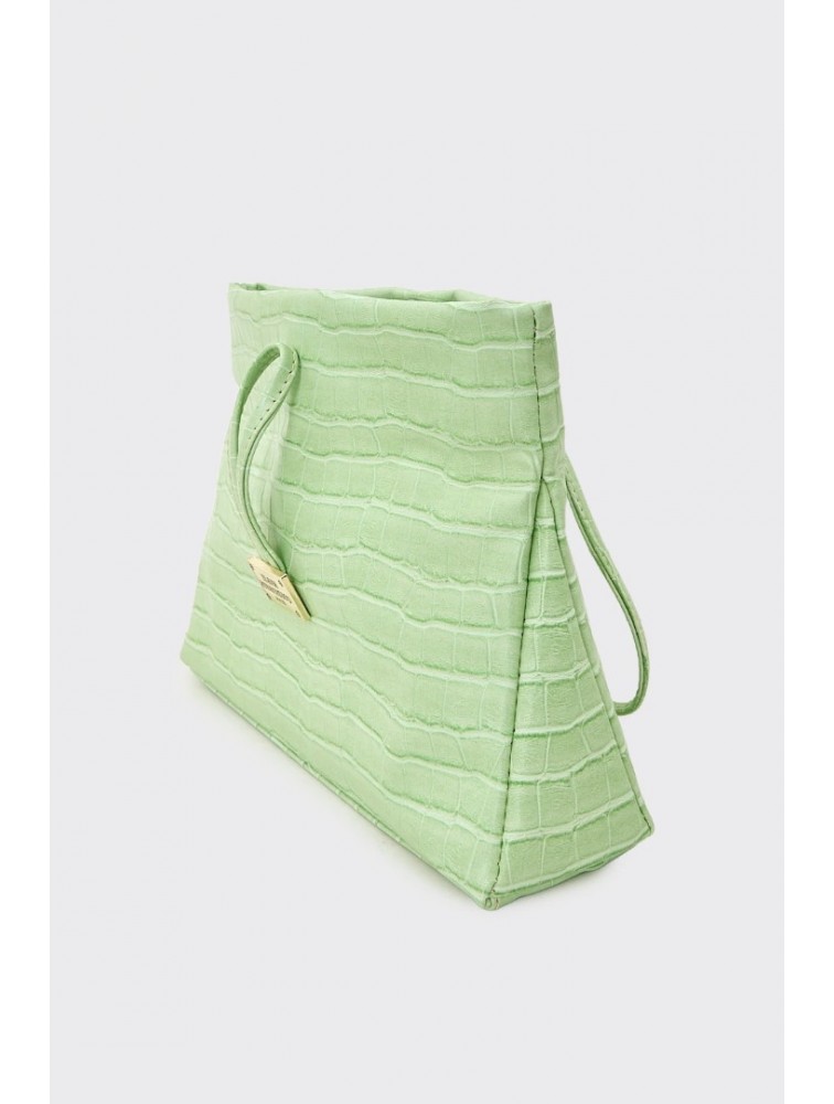 ELENA ATHANASIOU Downtown Lunchbag Croco Mint Κροκό Μέντα Τσαντάκι