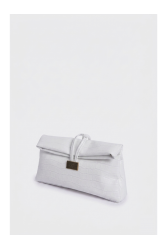 ELENA ATHANASIOU Downtown Lunchbag Croco White