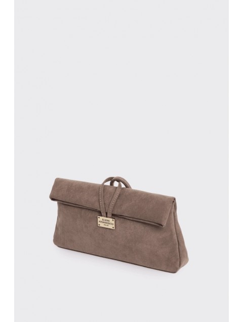 ELENA ATHANASIOU Downtown Lunchbag Suede Light Grey Ανοιχτό Γκρι Σουέντ Τσαντάκι