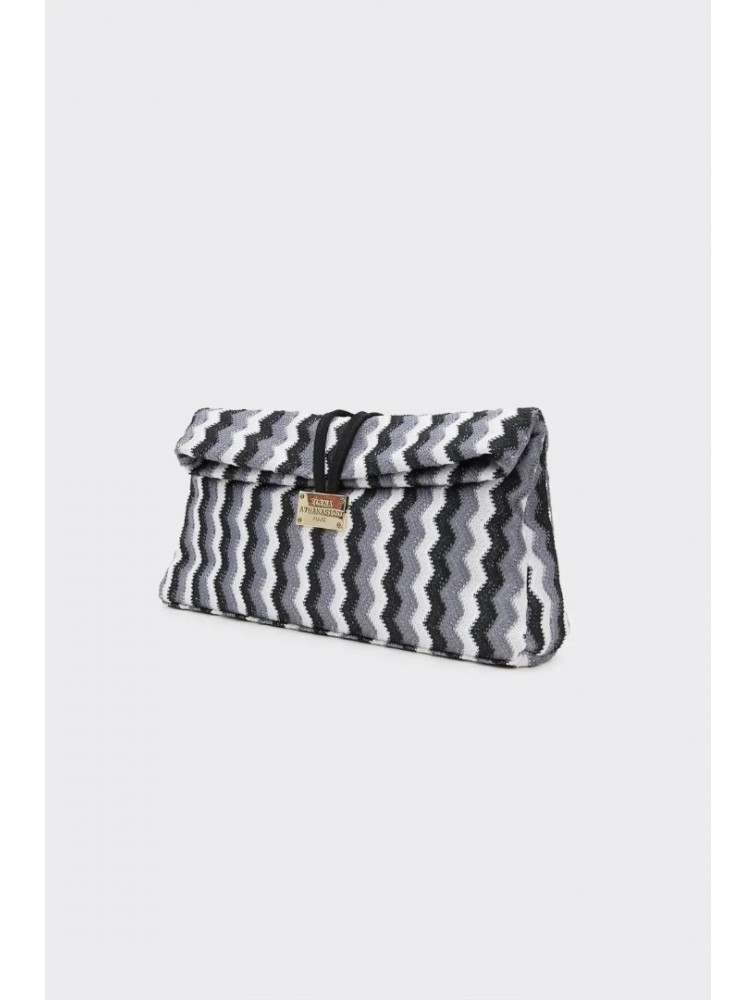 ELENA ATHANASIOU Downtown Lunchbag Υφαντό Γκρι Τσαντάκι