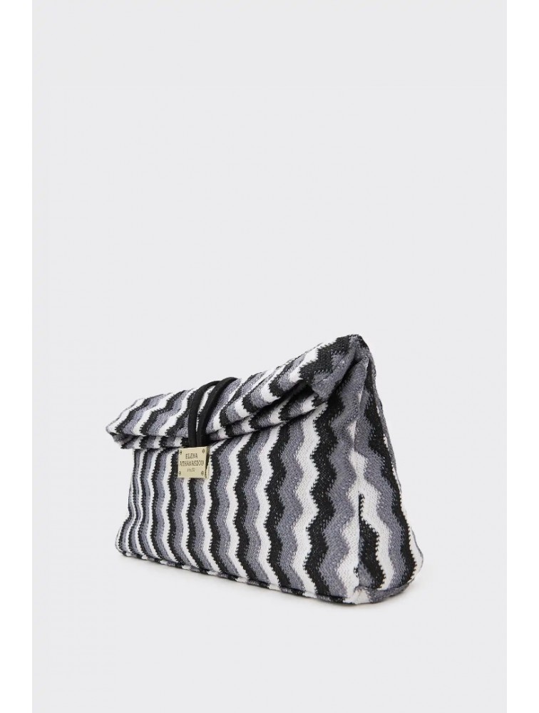 ELENA ATHANASIOU Downtown Lunchbag Υφαντό Γκρι Τσαντάκι