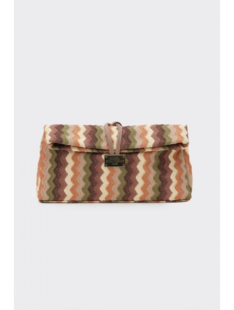 ELENA ATHANASIOU Downtown Lunchbag Υφαντό Καφέ Τσαντάκι