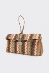 ELENA ATHANASIOU Downtown Lunchbag Υφαντό Καφέ Τσαντάκι