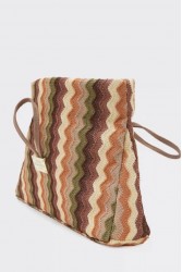 ELENA ATHANASIOU Downtown Lunchbag Υφαντό Καφέ Τσαντάκι