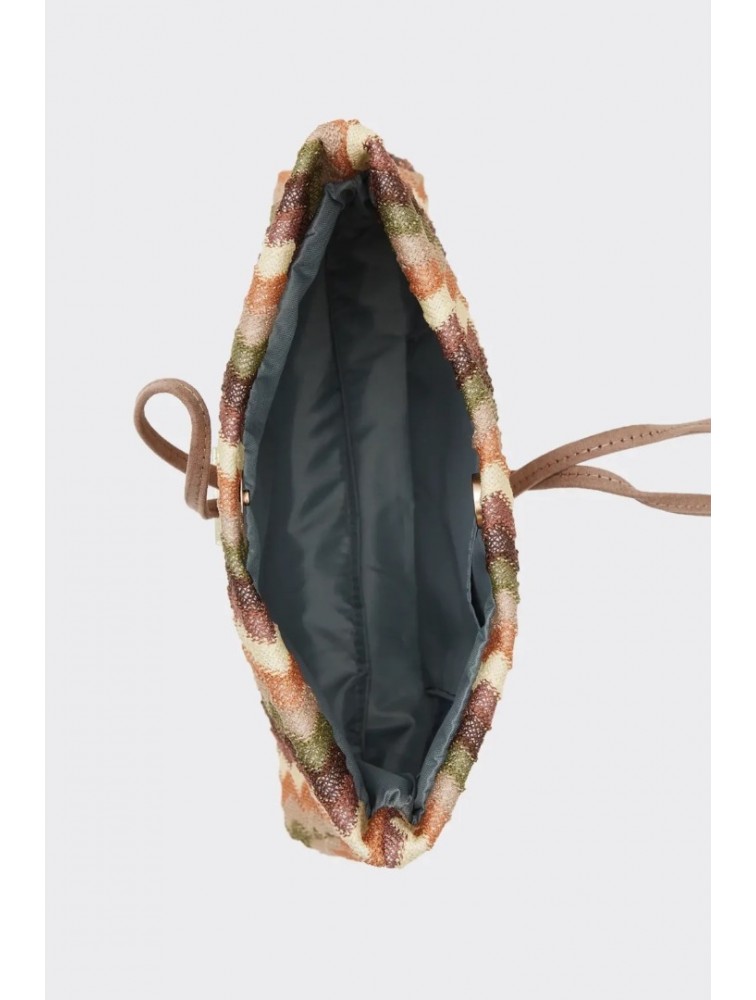 ELENA ATHANASIOU Downtown Lunchbag Υφαντό Καφέ Τσαντάκι