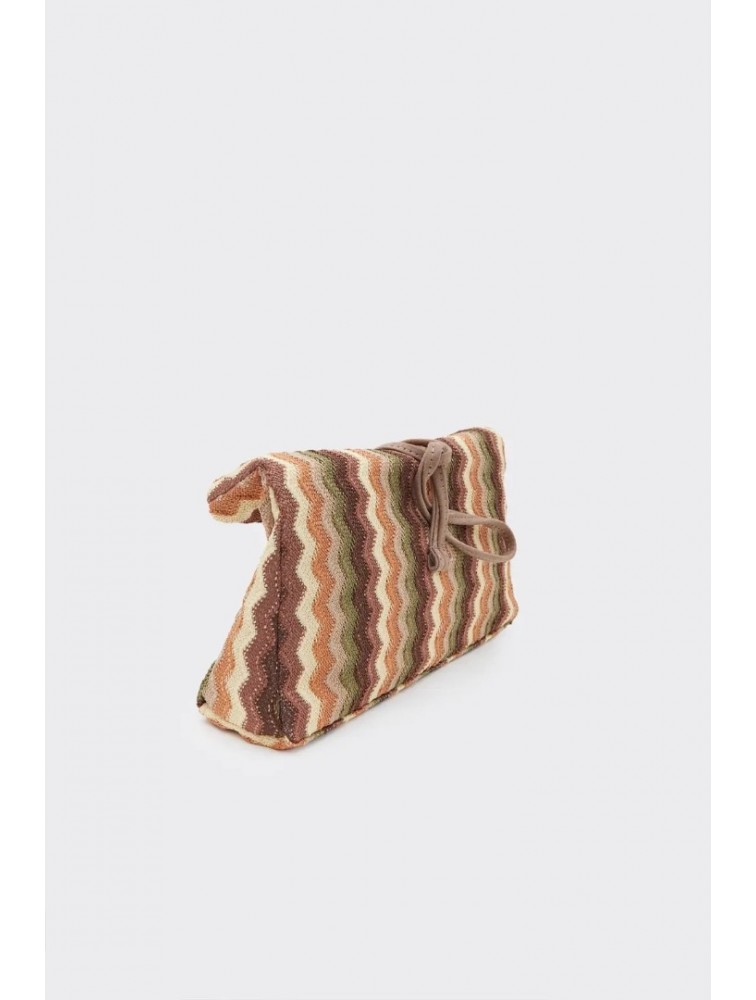 ELENA ATHANASIOU Downtown Lunchbag Υφαντό Καφέ Τσαντάκι