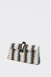 ELENA ATHANASIOU Downtown Lunchbag Υφαντό Πράσινο Τσαντάκι