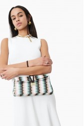 ELENA ATHANASIOU Downtown Lunchbag Υφαντό Πράσινο Τσαντάκι