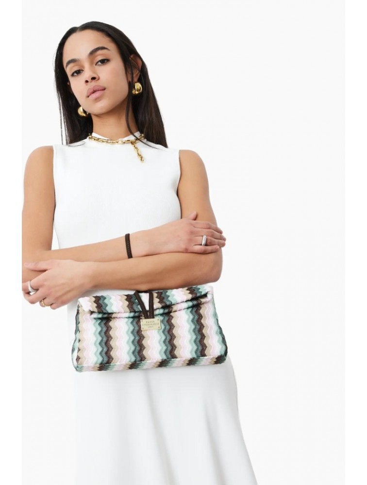 ELENA ATHANASIOU Downtown Lunchbag Υφαντό Πράσινο Τσαντάκι