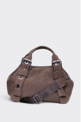 ELENA ATHANASIOU Hug Bag Suede Small Cacao Κακάο Σουέντ Τσάντα