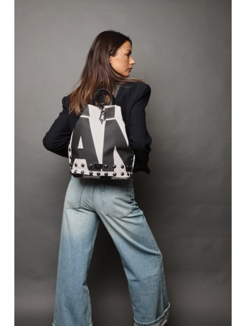 ELENA ATHANASIOU Hype Black N’ Metal Backpack EA Logo ELENA ATHANASIOU Hype Black N’ Metal Backpack EA Logo