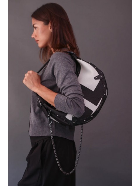ELENA ATHANASIOU Hype Vegan EA Logo Baguette Bag  Beige Μπεζ Γυναικεία Τσάντα Ώμου