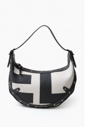 ELENA ATHANASIOU Hype Vegan EA Logo Baguette Bag  Beige