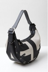ELENA ATHANASIOU Hype Vegan EA Logo Baguette Bag  Beige