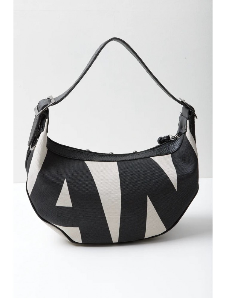 ELENA ATHANASIOU Hype Vegan EA Logo Baguette Bag  Beige