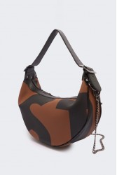 ELENA ATHANASIOU Hype Vegan EA Logo Baguette Bag  Brown