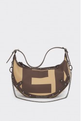 ELENA ATHANASIOU Hype Vegan EA Logo Baguette Bag Vanilla