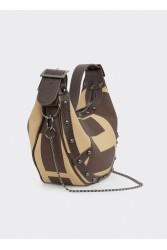 ELENA ATHANASIOU Hype Vegan EA Logo Baguette Bag Vanilla