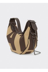 ELENA ATHANASIOU Hype Vegan EA Logo Baguette Bag Vanilla