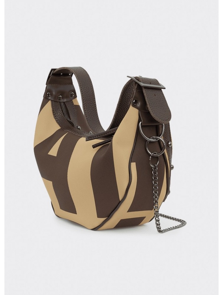 ELENA ATHANASIOU Hype Vegan EA Logo Baguette Bag Vanilla