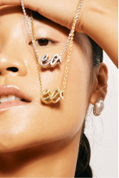 ELENA ATHANASIOU IT’S IN THE NAME Chain Necklace Nickel Ασημί Κολιέ από ανοξείδωτο ατσάλι
