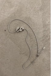 ELENA ATHANASIOU IT’S IN THE NAME Chain Necklace Nickel Ασημί Κολιέ από ανοξείδωτο ατσάλι