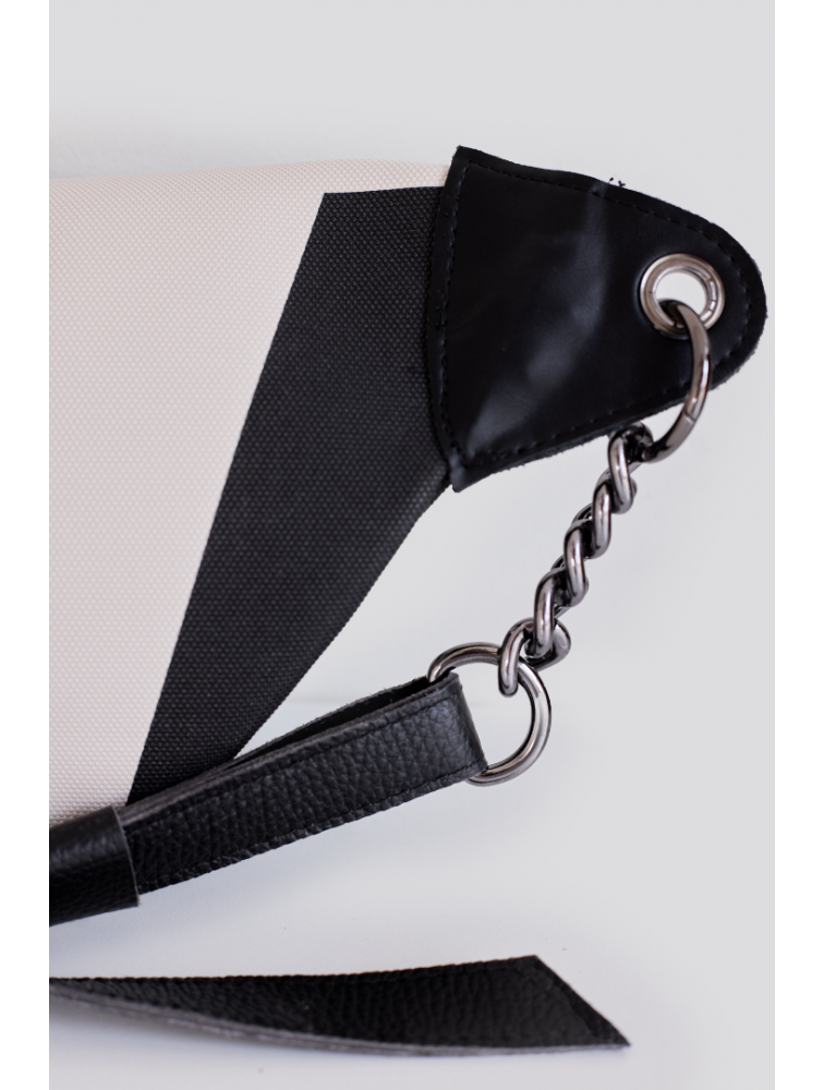 ELENA ATHANASIOU In The Name Body Bag EA Logo Ασπρόμαυρη τσάντα σώματος