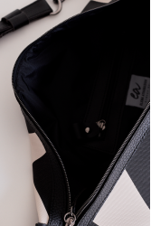 ELENA ATHANASIOU In The Name Body Bag EA Logo Ασπρόμαυρη τσάντα σώματος
