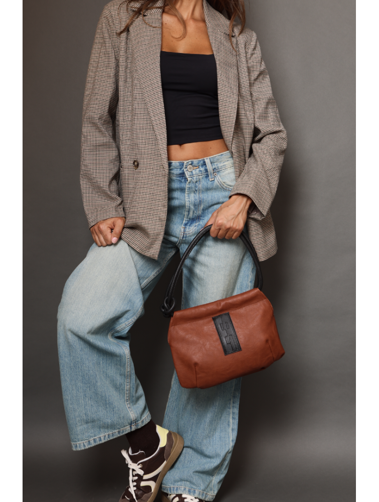 ELENA ATHANASIOU In The Name Shoulderbag Small Brown Καφέ τσάντα ώμου
