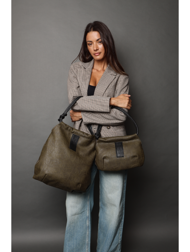ELENA ATHANASIOU In The Name Shoulderbag Small Khaki Χακί τσάντα ώμου
