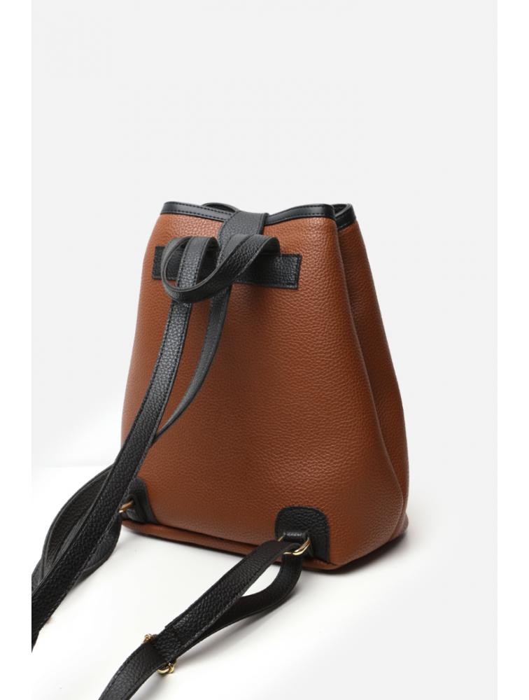 ELENA ATHANASIOU In the name pouch bag Tabac Ταμπά Τσάντα Πλάτης