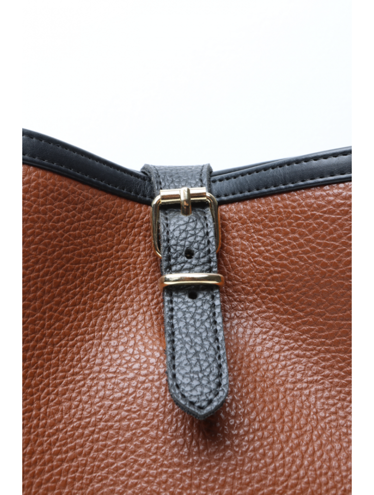 ELENA ATHANASIOU In the name pouch bag Tabac Ταμπά Τσάντα Πλάτης