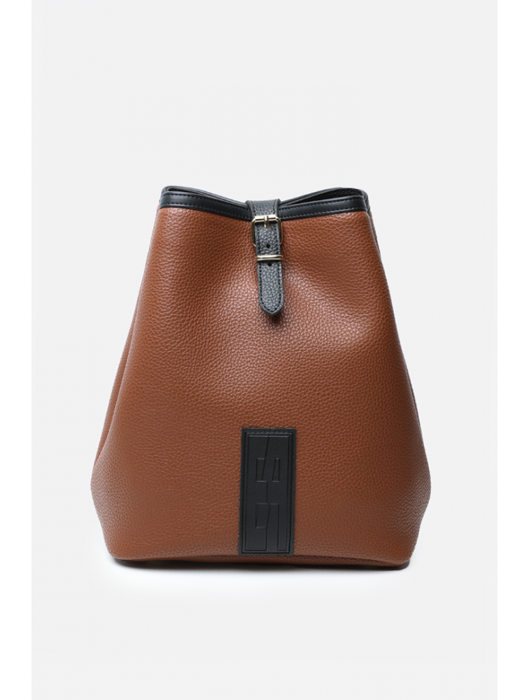 ELENA ATHANASIOU In the name pouch bag Tabac Ταμπά Τσάντα Πλάτης