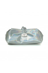 ELENA ATHANASIOU Large Glitter Silver Ασημί Γυναικείο Τσαντάκι Χειρός